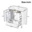 Meuble-lavabo moderne de 30 po avec lavabo en céramique durable et solutions de rangement à fermeture en douceur Lorano-123817888