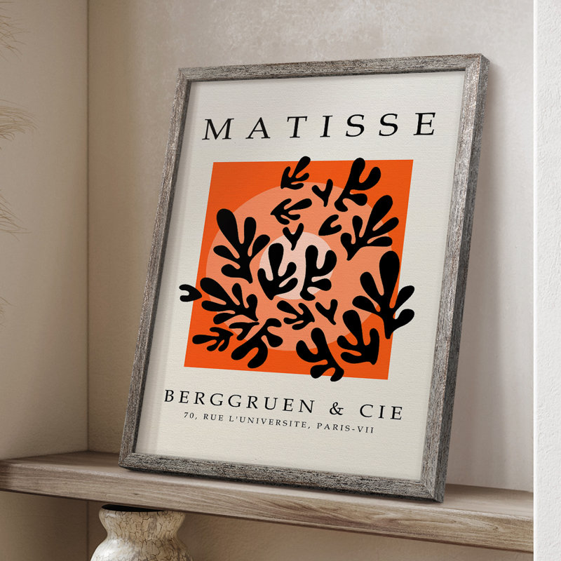 Matisse CXLV, reproduction d'art encadrée - bois massif, H 11 po x l 9 po