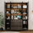 78.7'' H X 63'' W Display Bookcase With Glass Doors