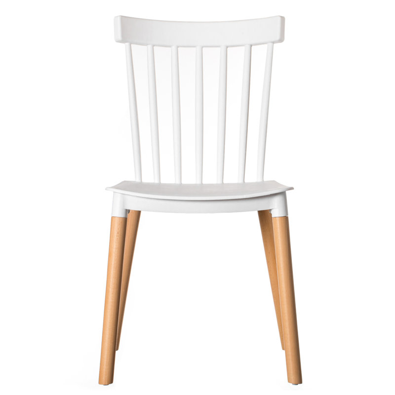 Barvick 18'' H Beech Side Chair, White