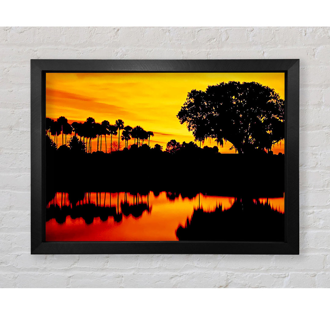 Beautiful Orange River Reflections - Einzelne Bilderrahmen Kunstdrucke