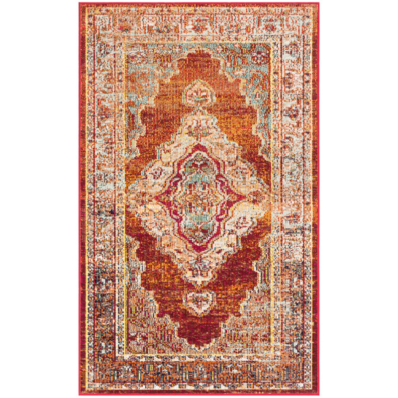 Tapis orange Donnella, Rectangle 3 pi x 5 pi