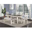 Ensemble de table de salle à manger 6 pièces avec rallonge et 4 chaises d'appoint