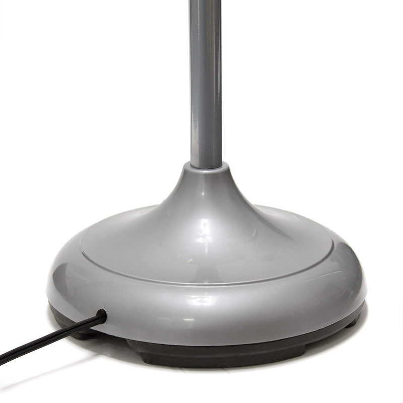 Simple Designs 67" Contemporary Multi Head Medusa 5 Light Adjustable Gooseneck Floor Lamp, Silver, Blue/White/Gray