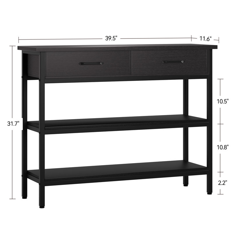 Debrah 39.5'' Console Table, Gray