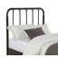 Lit simple à conduit ouvert tout en bois bronze foncé-131634794