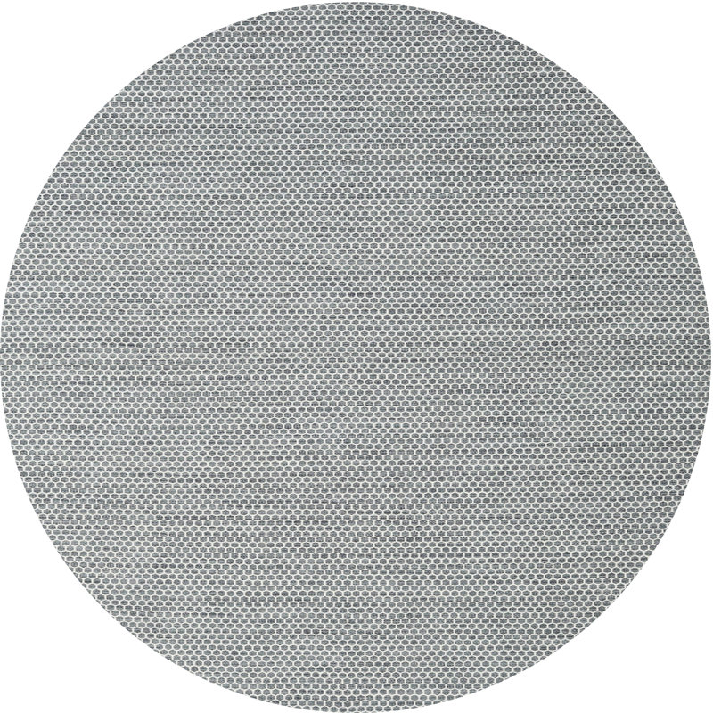 Tapis gris contemporain Humes, Rond 3 pi