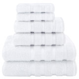 Ensemble de serviettes de bain 100% coton de qualité supérieure, collection 6 pièces Darcelle super douce et absorbante