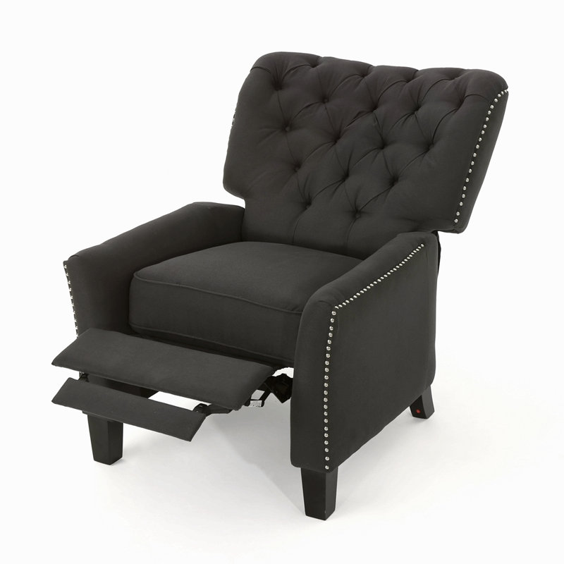 Fauteuil inclinable moderne en tissu, Noir