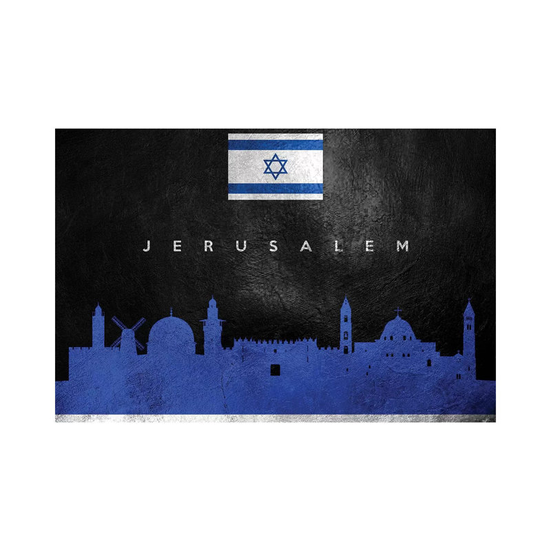 «Skyline de Jérusalem, Israël» par Adrian Baldovino, impression sur toile tendue, H 18 po x l 26 po x P 1,5 po