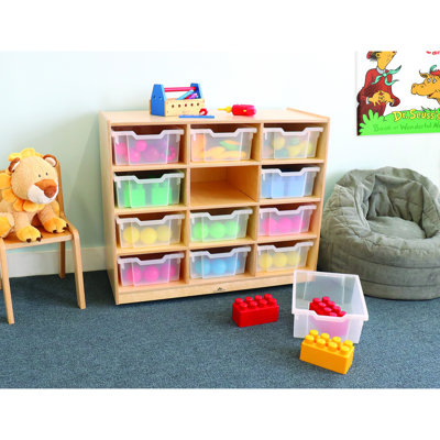 12 Compartment Manufactured Wood Cubby