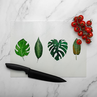 leaves selections Designer Glass Chopping Board