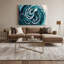 Nautique, pieuvre bleue, art mural sur toile-564835599