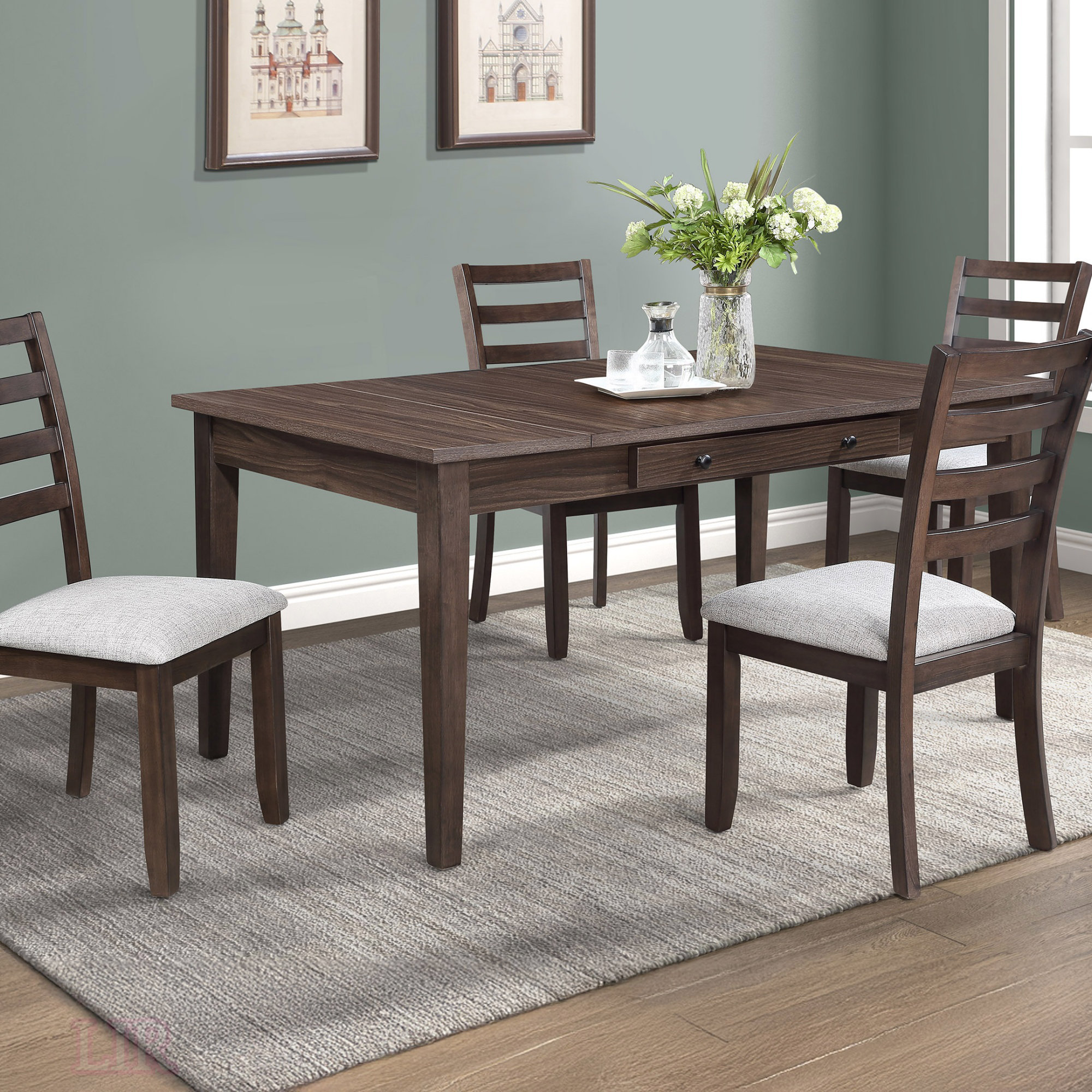 Latitude Run® 6Pc Dining Set With Multifunctional Table, Upholstered ...