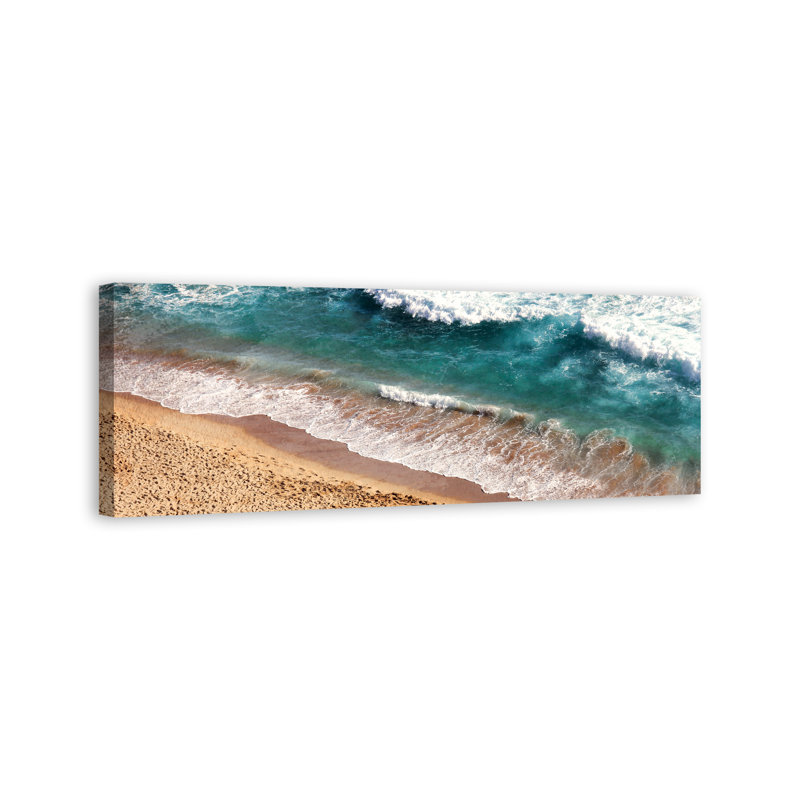 " Crashing Waves ", 12" Hx 36" W, Wrapped Canvas