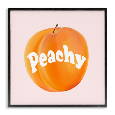 "Peachy Fruit", art numérique de la giclée encadrée par Ashley Singleton