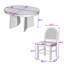 Ensemble de salle à manger rond extensible 5 pièces pour 4 personnes avec chaises rembourrées