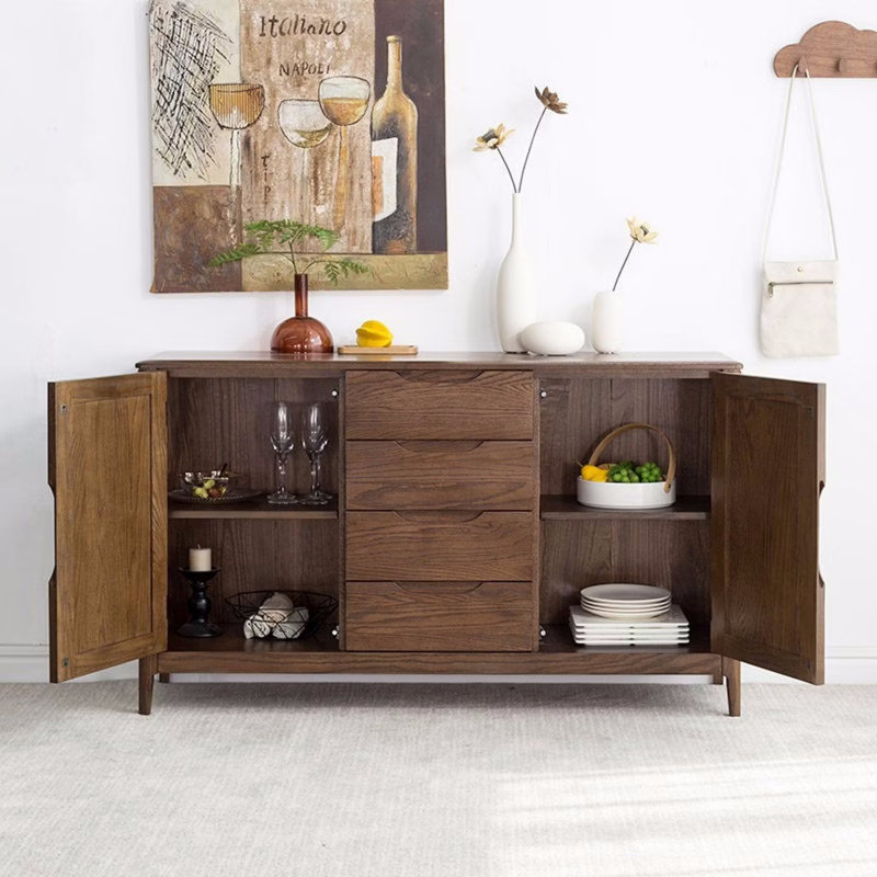 Large-Capacity Solid Wood Sideboard
