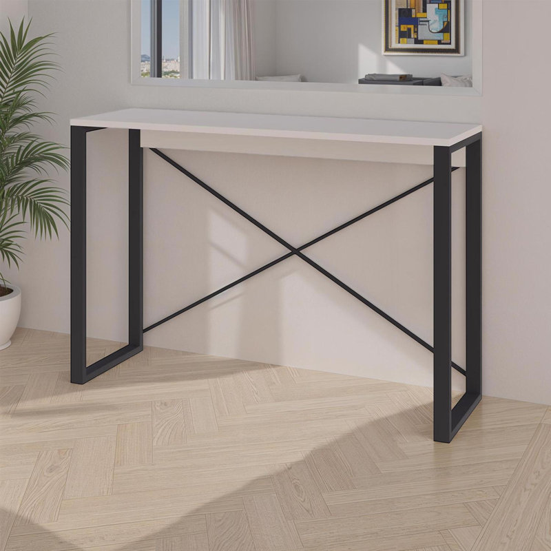 110cm Console Table, Black, Grey