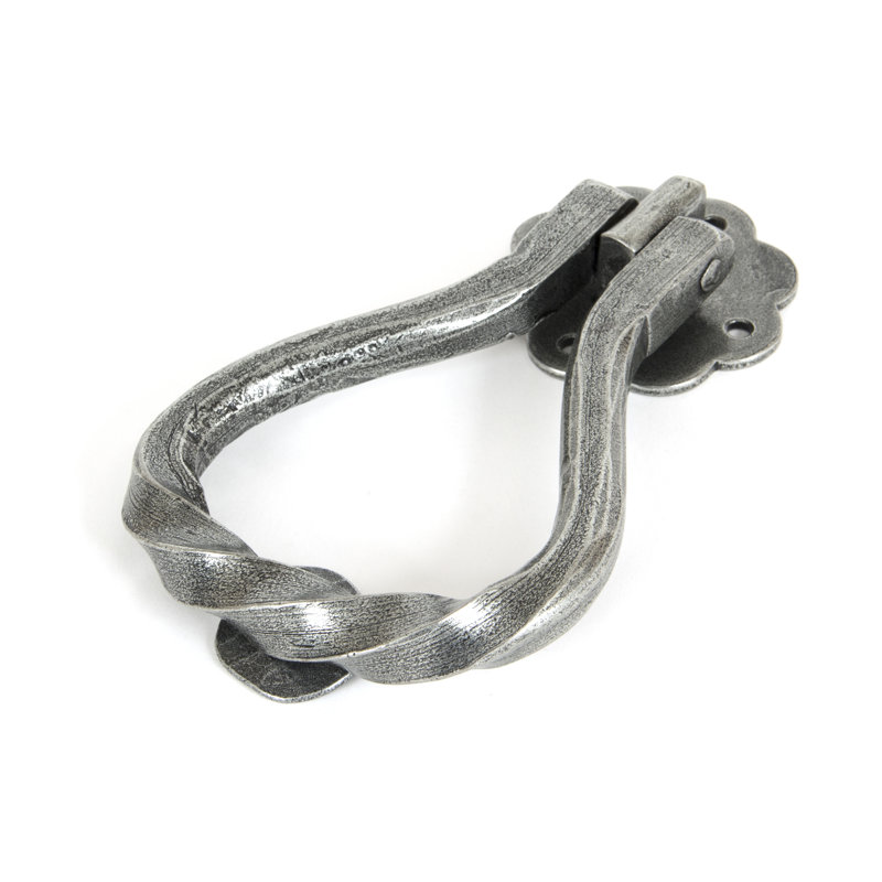 Pear Shaped Door Knocker, Pewter Patina