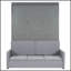 Lit escamotable encastré avec coussin confortable pour une vie moderne et polyvalente-2032116909-2032116906