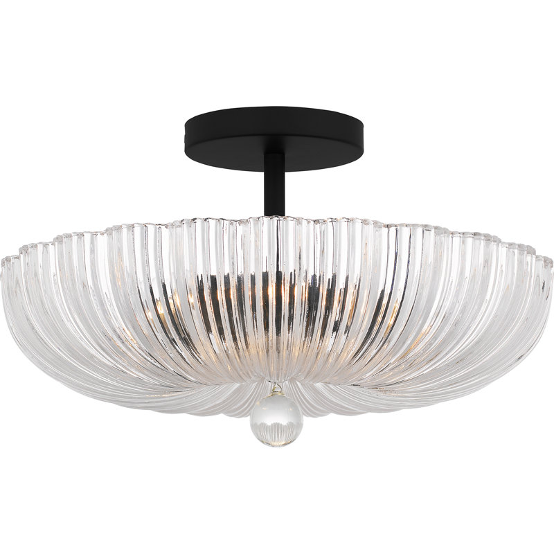 Plafonnier semi-encastré 3 lumières Irodge, Noir mat