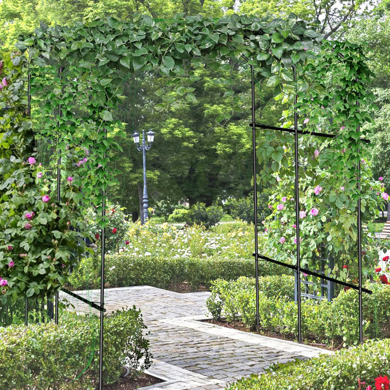Tall Garden Arch Trellis For Climbing Plants, Large Grape Vine Support Arch Arbour Trellis