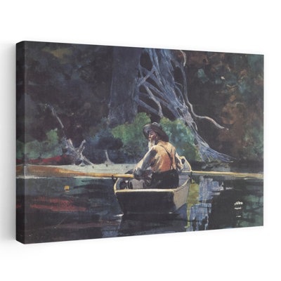 The Adirondack Guide, 1894 Classic Abstract Contemporary Ocean Summer Wall Art Print by Winslow Homer - Wrapped Canvas Print