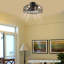 Lustre à cage intelligente 18 "avec télécommande, ventilateur de plafond noir avec lumière pour le salon et la chambre à coucher Cashten