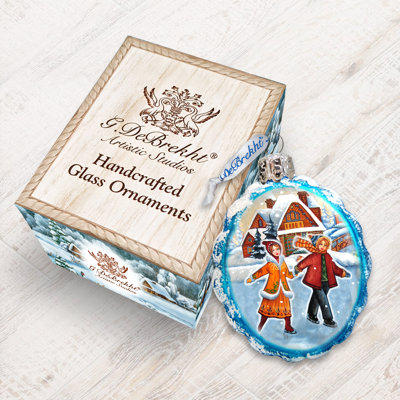 3'' Handmade Glass Photo Ornament