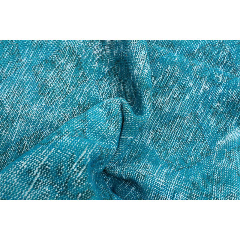Tapis turquoise à transition de couleur 4 pi 5 po x 7 pi 10 po
