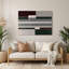 Art mural Hard Edge 96 en métal gris