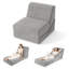 Fauteuil convertible 3-en-1 Gymax avec housse à fermeture à glissière lavable