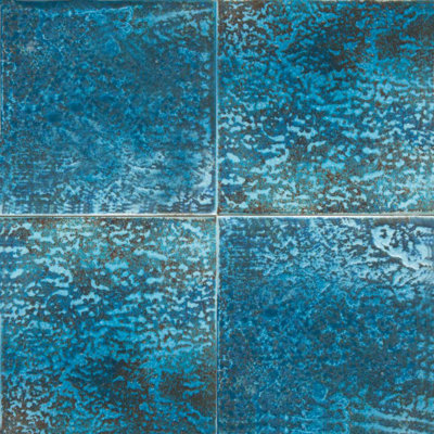 Metalli Azurro Glossy Porcelain Tile