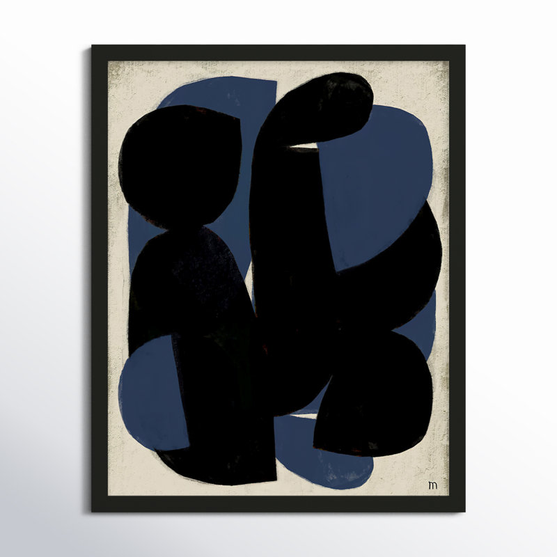 «Blue Note» par Santa Cole - art mural encadré, Papier avec cadre noir, H 38 po x l 30 po x P 1,25 po