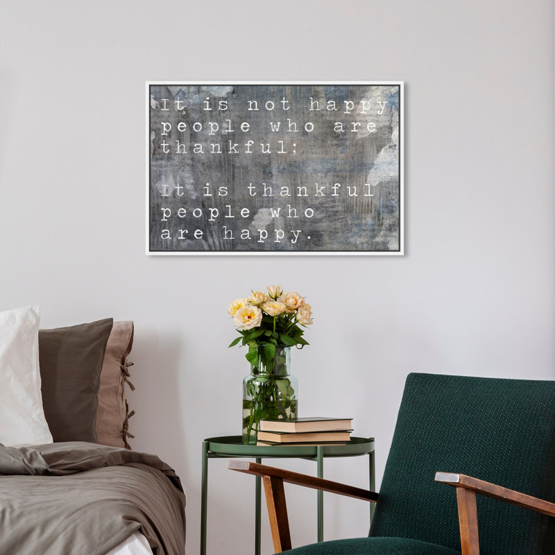 Typographie et citations «Happy People Inspirational Quotes and Sayings», reproduction d'impression, H 30 po x l 20 po