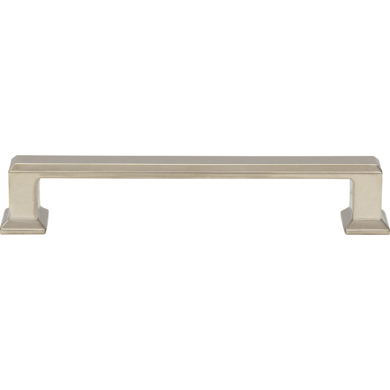 Polished Nickel Transitional Cabinet Handle with Mounting Hardware