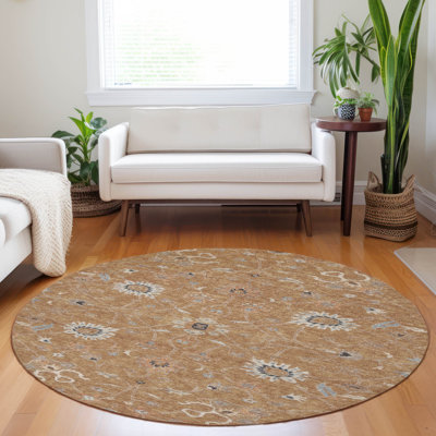 Tapis orange lavable intérieur / extérieur Clara 