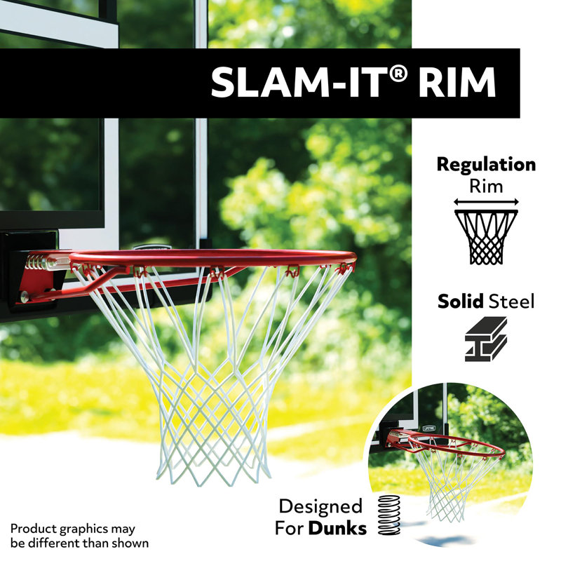 Lifetime Height Adjustable Portable Basketball Hoop (54" Polycarbonate Backboard)