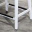 Tabouret de 24 po à hauteur de comptoir en cuir gris et noir - Fabrication, revêtement doux pour un confort optimal-727937642-727937655