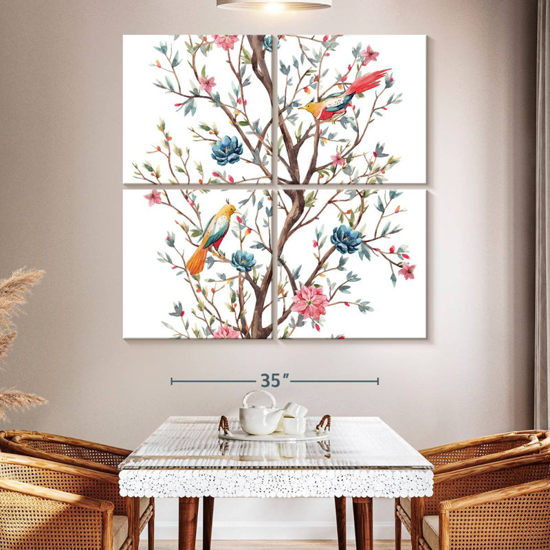 Brampt Birds On Tree, 50" H x 50" W