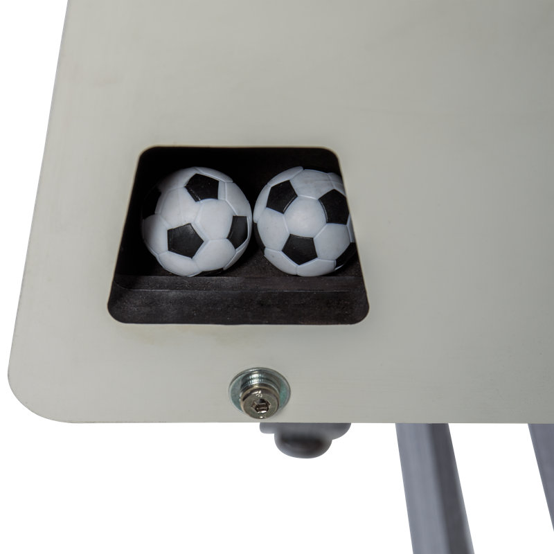 Manhattan 54'' White and Gray Foosball Table with Chrome Accents