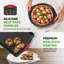 Ensemble de 10 ustensiles de cuisson antiadhésifs Nuthausf - Ensemble de plaques de cuisson en acier au carbone de qualité supérieure avec poignées en silicone - Va au lave-vaisselle et au four - Ensemble complet de plaques de cuisson pour biscuits, muffins, pain, pizza