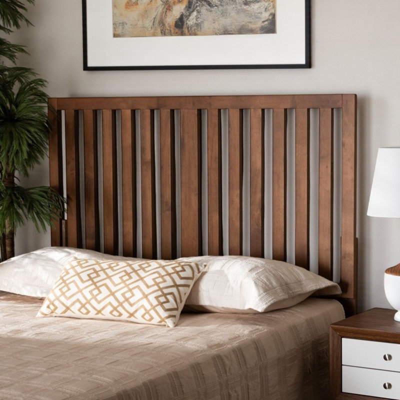Tête de lit grand et moderne Ellison avec chêne rustique, H 49,7 po x l 60,99 po x P 0,60 po, Grand lit