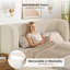 Lit plateforme tapissier grand Carmen avec tête de lit à oreilles, structure de lit tapissier en chenille, lit sommier rembourré en mousse haute densité-1277177497