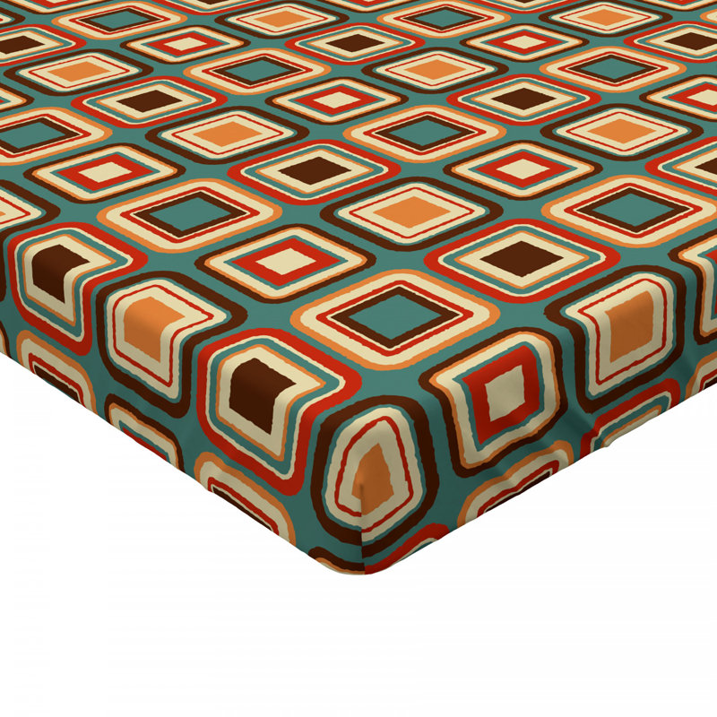 Microfiber Geometric Fitted Sheet, Twin XL Fitted Sheet