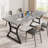 Dining Room Table For 6, 70 Inch Rectangular Kitchen Table With Heavy Duty Metal Legs-530566063