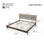 Ensemble de lit plateforme moderne en bois avec tête de lit et deux tables de chevet assorties pour des chambres élégantes et fonctionnelles-1157093054