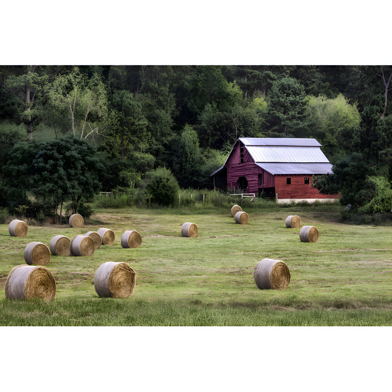 «Country Red Barn», reproduction de photo sur toile tendue, H 12 po x l 18 po x P 1,5 po