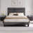 Alti Modern Full Size Bed Frame with Linen Upholstered Headboard,Gray-1789860310-1789860306